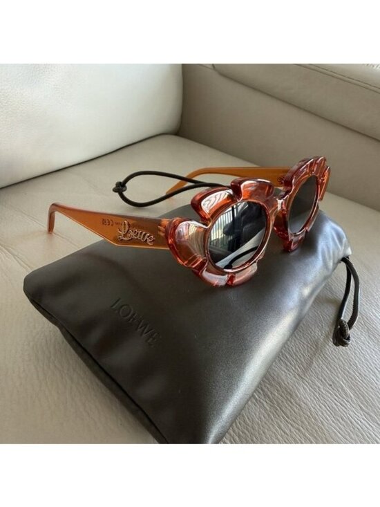 NEW Loewe Orange Flower Sunglasses 100% Authentic